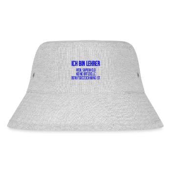 Lehrer - Mein offizieller Superhelden-Beruf! - Stanley/Stella recycelter Bucket Hat - Grau meliert - Vorne