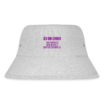 Lehrer - Mein offizieller Superhelden-Beruf! - Stanley/Stella recycelter Bucket Hat - Grau meliert - Vorne