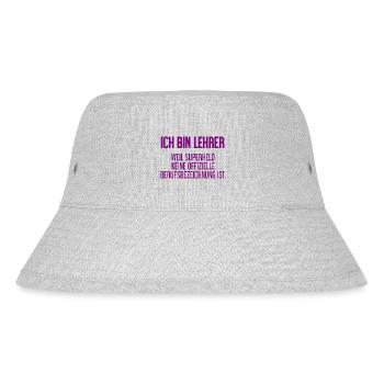 Lehrer - Mein offizieller Superhelden-Beruf! - Stanley/Stella recycelter Bucket Hat - Grau meliert - Vorne
