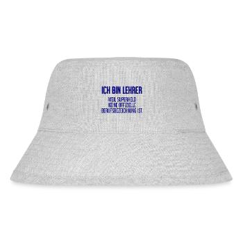 Lehrer - Mein offizieller Superhelden-Beruf! - Stanley/Stella recycelter Bucket Hat - Grau meliert - Vorne