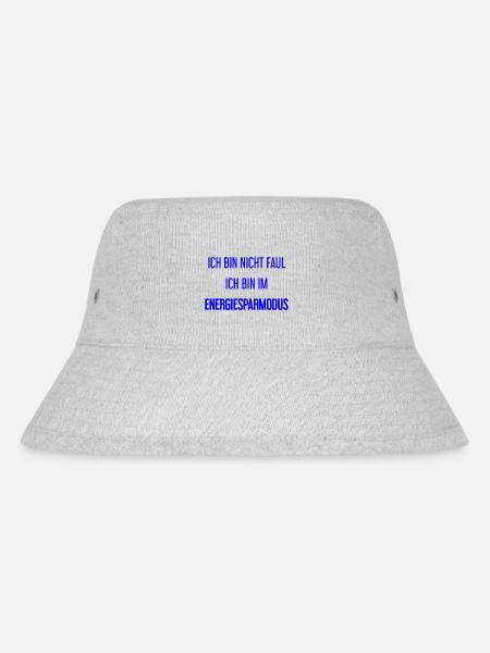 Ich bin nicht faul, ich bin im Energiesparmodus! - Stanley/Stella recycelter Bucket Hat - Grau meliert