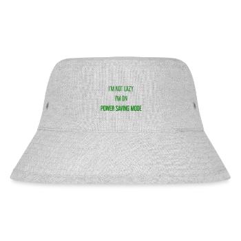 I'm not lazy, I'm in power saving mode! - Stanley/Stella Recycled Bucket Hat - heather grey - Front