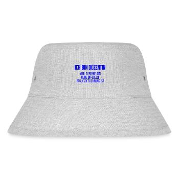 Dozentin - Mein offizieller Superhelden-Beruf! - Stanley/Stella recycelter Bucket Hat - Grau meliert - Vorne