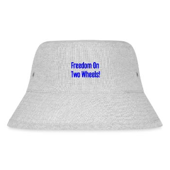 Freedom on Two Wheels - Cyclist Design - Stanley/Stella Recycled Bucket Hat - heather grey - Front