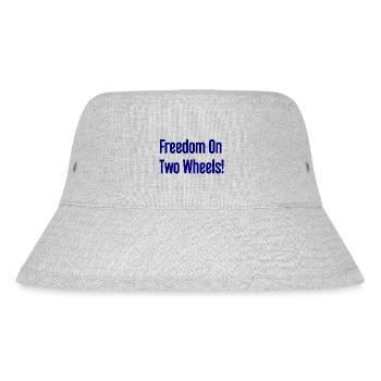 Freedom on Two Wheels - Cyclist Design - Stanley/Stella Recycled Bucket Hat - heather grey - Front