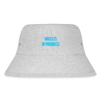 Muscles in Progress - Stanley/Stella Recycled Bucket Hat - heather grey - Front