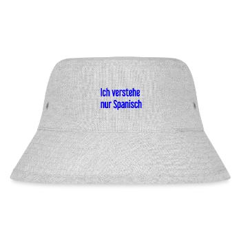 Ich verstehe nur Spanisch - Stanley/Stella recycelter Bucket Hat - Grau meliert - Vorne