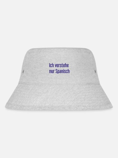 Ich verstehe nur Spanisch - Stanley/Stella recycelter Bucket Hat - Grau meliert