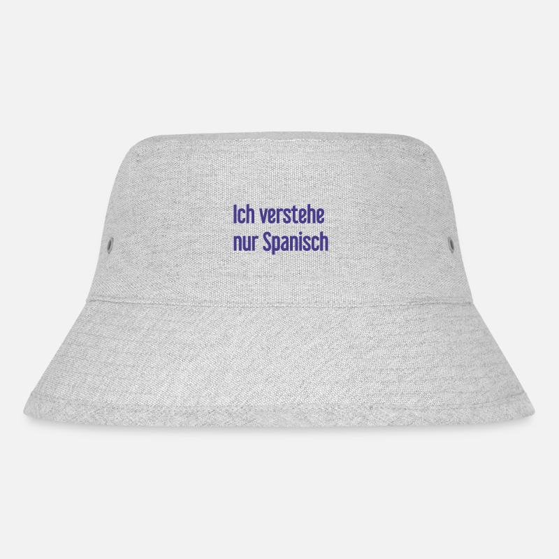 Ich verstehe nur Spanisch - Stanley/Stella recycelter Bucket Hat - Grau meliert