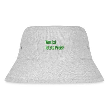 Was ist letzte Preis? - Stanley/Stella recycelter Bucket Hat - Grau meliert - Vorne