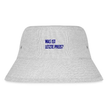 Was ist letzte Preis? - Stanley/Stella recycelter Bucket Hat - Grau meliert - Vorne