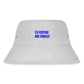 Ich verstehe nur Spanisch - Stanley/Stella recycelter Bucket Hat - Grau meliert - Vorne