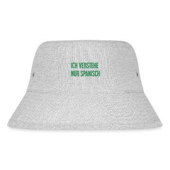 Ich verstehe nur Spanisch - Stanley/Stella recycelter Bucket Hat - Grau meliert - Vorne