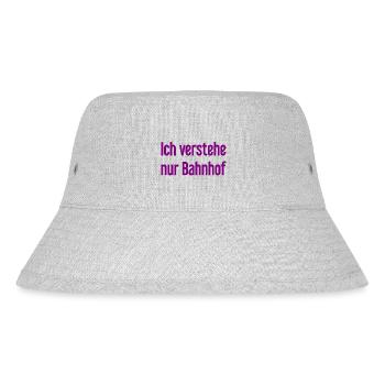 I only understand train station - Stanley/Stella Recycled Bucket Hat - heather grey - Front