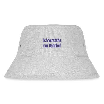 I only understand train station - Stanley/Stella Recycled Bucket Hat - heather grey - Front