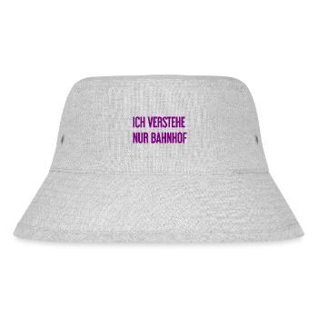 I only understand train station - Stanley/Stella Recycled Bucket Hat - heather grey - Front