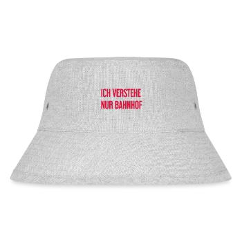 Ich verstehe nur Bahnhof - Stanley/Stella recycelter Bucket Hat - Grau meliert - Vorne