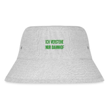 I only understand train station - Stanley/Stella Recycled Bucket Hat - heather grey - Front