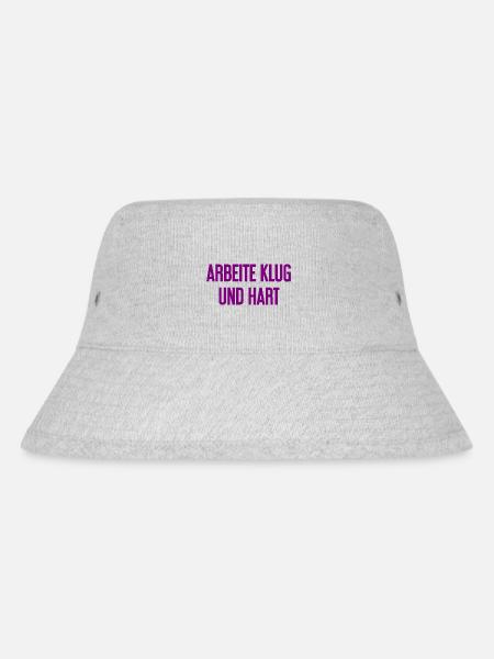 Work Smart And Hard – Success Motto For Doers - Stanley/Stella Recycled Bucket Hat - heather grey