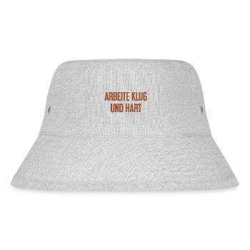Work Smart And Hard – Success Motto For Doers - Stanley/Stella Recycled Bucket Hat - heather grey - Front