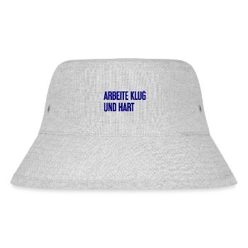 Work Smart And Hard – Success Motto For Doers - Stanley/Stella Recycled Bucket Hat - heather grey - Front