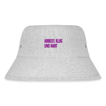 Work Smart And Hard – Success Motto For Doers - Stanley/Stella Recycled Bucket Hat - heather grey - Front