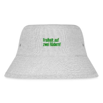 Freedom on Two Wheels - Cyclist Design - Stanley/Stella Recycled Bucket Hat - heather grey - Front