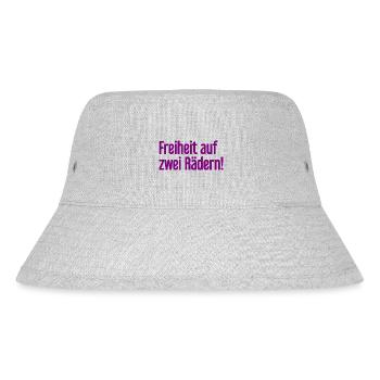 Freedom on Two Wheels - Cyclist Design - Stanley/Stella Recycled Bucket Hat - heather grey - Front