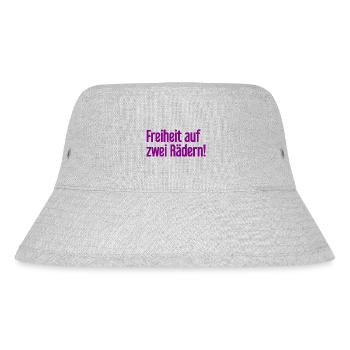 Freedom on Two Wheels - Cyclist Design - Stanley/Stella Recycled Bucket Hat - heather grey - Front