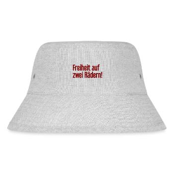 Freedom on Two Wheels - Cyclist Design - Stanley/Stella Recycled Bucket Hat - heather grey - Front