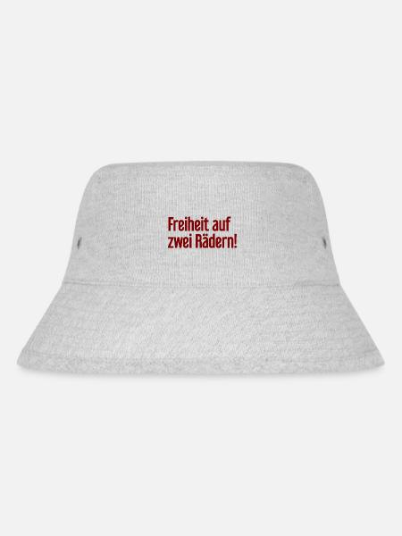 Freedom on Two Wheels - Cyclist Design - Stanley/Stella Recycled Bucket Hat - heather grey