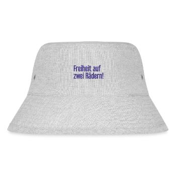 Freedom on Two Wheels - Cyclist Design - Stanley/Stella Recycled Bucket Hat - heather grey - Front