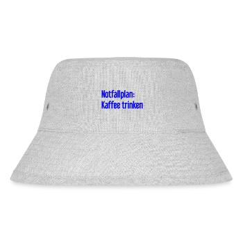 Kaffee-Notfallplan - Stanley/Stella recycelter Bucket Hat - Grau meliert - Vorne