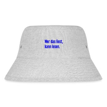 If you read this, you can read. - Stanley/Stella Recycled Bucket Hat - heather grey - Front