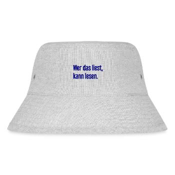 If you read this, you can read. - Stanley/Stella Recycled Bucket Hat - heather grey - Front