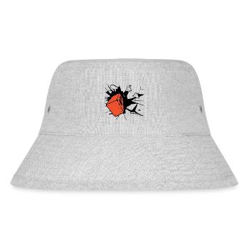 Brick crashes through - Stanley/Stella Recycled Bucket Hat - heather grey - Front