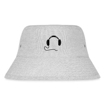 DJ Kopfhörer - Stanley/Stella recycelter Bucket Hat - Grau meliert - Vorne