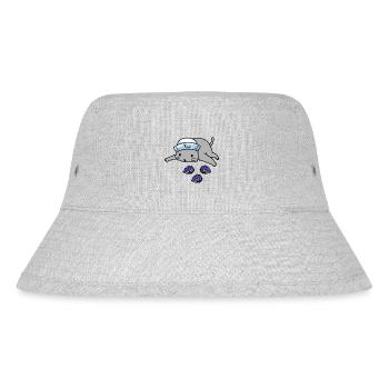 Maritim Matrose Katze Strand Muscheln Fantasy Moin - Stanley/Stella recycelter Bucket Hat - Grau meliert - Vorne