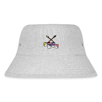 Brush Color Bucket Painter Artist Graffiti Getto - Stanley/Stella Recycled Bucket Hat - heather grey - Front