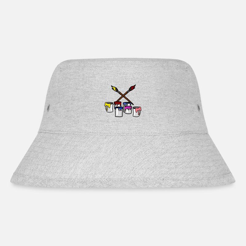 Pinsel Farbe Eimer Maler Künstler Graffiti Getto - Stanley/Stella recycelter Bucket Hat - Grau meliert