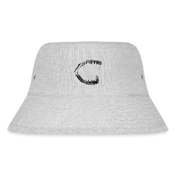 Riesen Vector Hai Gebiss - Stanley/Stella recycelter Bucket Hat - Grau meliert - Vorne