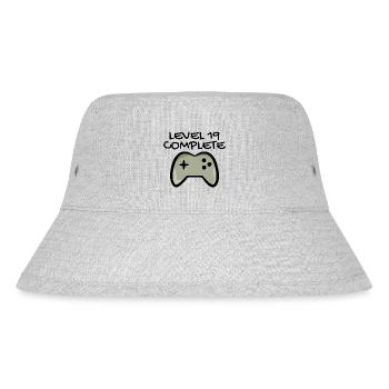 19 Birthday - Level 19 Complete - Gamer 19 years - Stanley/Stella Recycled Bucket Hat - heather grey - Front