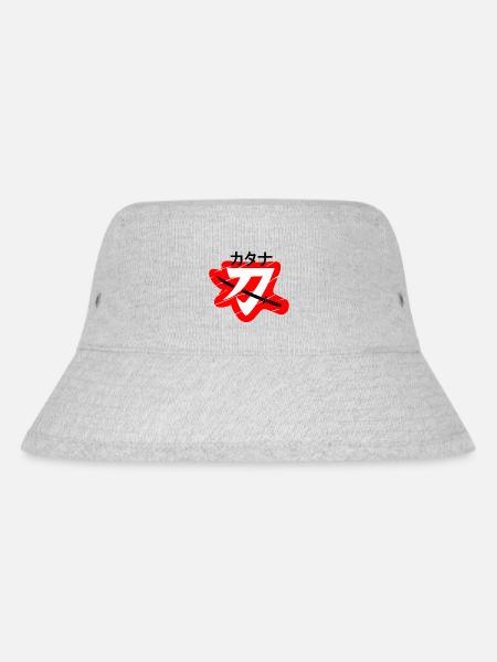 Katana Japanese Sword - Stanley/Stella recycelter Bucket Hat - Grau meliert