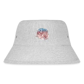 Manga Girl Music Anime - Stanley/Stella Recycled Bucket Hat - heather grey - Front