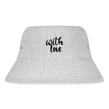 With Love - Avec Amour - Stanley/Stella Recycled Bucket Hat - heather grey - Front