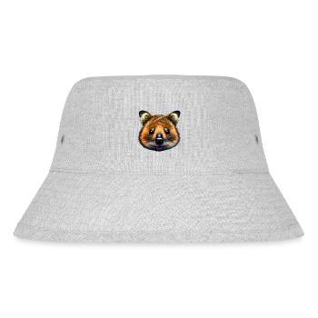 Smiling Quokka - Illustration - Stanley/Stella Recycled Bucket Hat - heather grey - Front