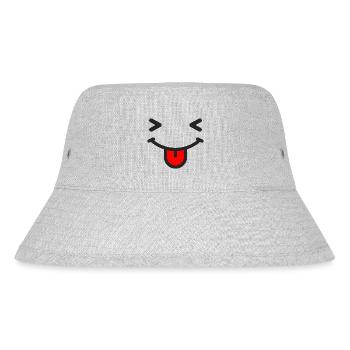 Emoji rire avec la langue qui sort - Bob recyclé Stanley/Stella - gris chiné - Devant