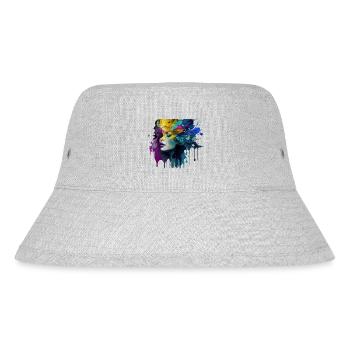 Frauengesicht Fantasy Geschenk - Stanley/Stella recycelter Bucket Hat - Grau meliert - Vorne