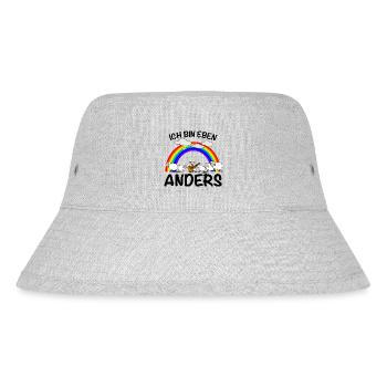 Schaf spielt Gitarre und ist anders - Stanley/Stella recycelter Bucket Hat - Grau meliert - Vorne