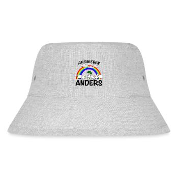 Anders sein Einzigartig - Stanley/Stella recycelter Bucket Hat - Grau meliert - Vorne